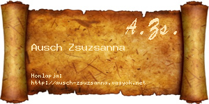 Ausch Zsuzsanna névjegykártya